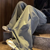 WIAOFELLAS  -  Cargo Pants Men American High Street Wide Leg Trouser Couples Loose Casual Teens Streetwear Hip Hop Simple Mopping All-match