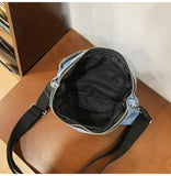 WIAOFELLAS  -  Canvas cash register shoulder messenger bag multi-layer cloth bag unisex wallet