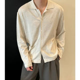 WIAOFELLAS  -  Fashionable spring and summer thin cool breathable long-sleeved lapel knitted cardigan versatile retro top