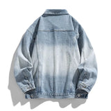 WIAOFELLAS  -  New Spring Autumn Men's Denim Jacket Vintage Loose Turn Down Collar Jean Outwear Coat Men Fashion Couple Streetwear Denim Jacket