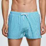 Wiaofellas  -  Mens Striped Swim Trunks Beach Vacation Shorts Streetwear Fashion Surfing Outdoor Gym Workout Shorts Men'S Clothing New