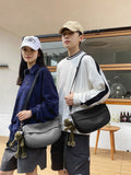 WIAOFELLAS  -  Shoulder bag men solid color casual youth simple fashion new Messenger bag