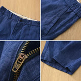 WIAOFELLAS  -  Summer New 100% Linen Shorts For Men High-quality Pure Linen Lightweight Straight Loose Casual Button Solid  Short For Male Pant