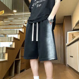 WIAOFELLAS  -  Fashion New Men's Gradient Tie Dye Casua Shorts Summer Trendy Elastic High Waist Bandage Loose Short Pats Male