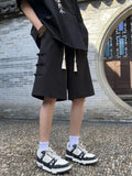 Wiaofellas  -  Summer Thin Ice Silk Casual Shorts Men's New Chinese Style Outdoor Wear Large Size Loose Men's Fashion Urban Straight Leg Short