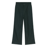 Wiaofellas  -  Dark Menswear Green Suit Pants For Men  Simple Korean Personalized Fashion Solid Color Loose Casual Suit Pants 2A0882