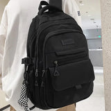 WIAOFELLAS  -  Nylon Backpack for Student Black Teenager Large Sweethearts Serviceable Travel Rucksack High Quality Unisex Laptop Knapsack
