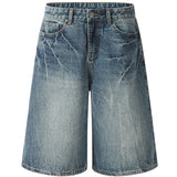 Wiaofellas  -  Denim Shorts Hip Hop Casual Shorts Jeans Vintage Summer Pants Fashion Short Pants Oversized Streetwear Varsity Y2k Men's Shorts