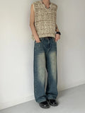 WIAOFELLAS  -  Washable Old Cat Beard Worn Loose Wide Leg Versatile Jeans and Pants for Men and Women