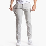 Wiaofellas  -  Solid Pencil Pants Mens Casual Thin Slim Trousers Summer Autumn Outdoor Work Classic Pants Ankle-Length Fashion Street Trousers