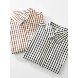 Wiaofellas  -  Men's Plaid Long-sleeved Shirt Japanese Retro Spring New Style Small Fresh Trendy Loose Shirt Casual Jacket