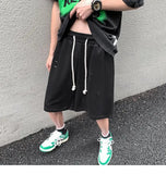 WIAOFELLAS  -  High Street Ripped Men Summer Retro Sports Cropped Pants