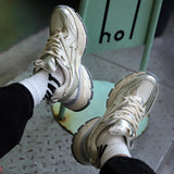 WIAOFELLAS  -  Men's Casual Sneakers Comfortable Running Sports Shoes Soft Tennis Shoes Vintage Trainers Lace Up Walking Jogging Sneakers 39-44