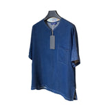 WIAOFELLAS  -  Summer Lightweight Breathable Lyocell Cotton Denim Shirts Men Women Loose Casual Short Sleeve Vintage Shirts Cityboy Blouses