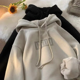 Wiaofellas  -  American Style Letter Printed Hoodies For Men Autumn Casual Cotton Fleece Oversized Sweatshirts Y2K Streetwear Sudadera Hombre