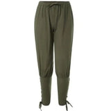 Wiaofellas  -  Men's Retro Medieval Pants Summer Linen Pirate Drawstring Pant Halloween Adult Cosplay Men Casual Trousers