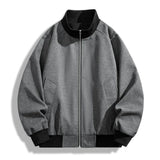 WIAOFELLAS  -  Spring Autumn Loose Jacket Men Patchwork Youthful Vitality Casual Outwear Coat Male Streetwear Jackets Stand Collar Fashion Coat