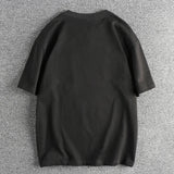 WIAOFELLAS  -  Cargo pocket embellished American trend short sleeve T-shirt men's combed cotton wash summer loose casual half sleeve