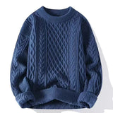 WIAOFELLAS  -  Sweater, Autumn and Winter Men's Thick Crumpled Sweater Jacket, Christmas Couple's Thread