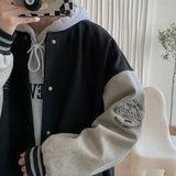 WIAOFELLAS  -  Baseball Jersey Men's New Oversized Loose Men's Casual Jacket Trendy Cotton Jacket