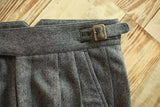 WIAOFELLAS  -  Autumn Winter Vintage Gurkha Pants Men England Style High Waist Casual Straight Leg Rolled Edge Trousers Woolen Naples Suit Pant