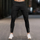 WIAOFELLAS  -  Streetwear Fashion Slim Fit Pants Mens 2025 Spring Fall New Casual Multi-pockets Patchwork Cargo Pants Vintage Men Pencil Pants