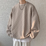 Wiaofellas  -  American Style Men's Crew Neck Sweatshirt Basic Pullover Harajuku Sweatshirt Long Sleeve T-shirt Fashion Men's Clothing 5XL