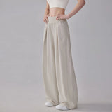 Wiaofellas  -  Quick Dry Summer Thin Loose Cooling Straight Leg Wide Leg Running Fitness Yoga Long Pants Women's Sport Trousers Lulu