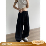 WIAOFELLAS  -  Lightweight Breathable White Linen Cotton Wide Leg Knife Pants Men Summer Casual Loose Fit Straight Leg Elastic Waisand