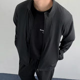 WIAOFELLAS  -  Simple Men's Jackets Stand Collar Thin Solid Color Quick-dry Casual Sun-protective Clothing Loose Male Coats Summer