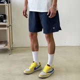 WIAOFELLAS  -  American Retro Simple Men's ort Pants Summer Trendy Loose Casual Sports Pants Versatile Straight Leg Wide Leg Five-Point Pants
