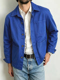 Wiaofellas  -  Spring Autumn Men Cropped Cotton Suit Jacket, Multi‑Pocket British Italian Vintage Blazer for Daily Business Commute