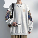 Wiaofellas  -  New Bear Graphic Print Pullovers Men Y2K Vintage Streetwear Crewneck Sweatshirts Hombre Autumn Hip Hop Loose Tracksuit Clothing