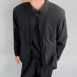 WIAOFELLAS  -  Simple Men's Jackets Stand Collar Thin Solid Color Quick-dry Casual Sun-protective Clothing Loose Male Coats Summer