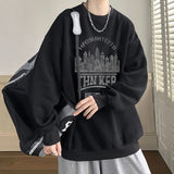 Wiaofellas Apricot, Black, White, Dark Gray, Autumn And Winter Hoodie Boys Heavy Loose Casual Sweethearts Top S-5XL