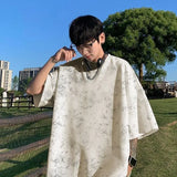 WIAOFELLAS  -  New Tie Dye Men's Short Sleeve 3D Print T-shirt Round Neck Loose Summer Oversized Casual T-Shirt Men's Clothes Graphic T Shirts