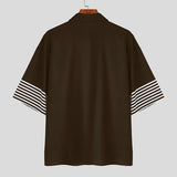 WIAOFELLAS  -  Men Shirt Printing Lapel Short Sleeve Button Loose Casual Male Shirts Streetwear 2025 Summer Leisure Men Clothing S-5XL