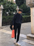 WIAOFELLAS  -  Korean Summer Spring Male Casual Pants Business Suit Pants Classic Men's Dress Pants Flexible Comfortable Office Clothes A102