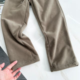 WIAOFELLAS  -  Thiened Fce Lined Straight Leg Casual Pants for Men And Women Couples Winter Warm Trousers Slim Fit Leisure Trousers