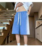 WIAOFELLAS  -  Fashion New Men's Gradient Tie Dye Casua Shorts Summer Trendy Elastic High Waist Bandage Loose Short Pats Male
