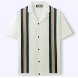 WIAOFELLAS  -  Summer New Casual Polo Shirts Mens Knitting Contrast Color Shirt For Men Fashionable Turn-down Collar Button Clothing