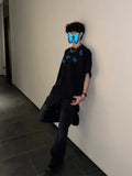 WIAOFELLAS  -  Fashion Butterfly Print T-shirts Men's Summer New Short-sleeve Trendy Loose Tops Male Comfort Handsome Round Neck Chic Tees