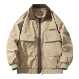 WIAOFELLAS  -  Vintage Cargo Jacket Men American Casual Loose Baseball Jersey Coat Multi Pockets Loose Streetwear Spring Autumn Couple Tops