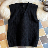 WIAOFELLAS  -  Warm Fashionable Twisted Stripe Men's Sweater High Quality Men's Casual Solid Color Vest Cotton Soft Yarn Fabric V Neck Clothing