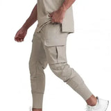 Wiaofellas  -  Spring Trousers Pockets Soft Breathable Leisure Spring Trousers Autumn Sweatpants Quick Dry Hiking Mens Running Jogger Pant