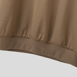 WIAOFELLAS  -  Men Hoodies O-neck Long Sleeve Streetwear Loose Casual Male Sweatshirts Fashion Solid Color Men Clothing Pullovers