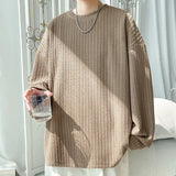Wiaofellas  -  New Oversized Pullover Solid Color Spring Autumn New Men's Sweatshirts Hoodies Harajuku Crewneck Tees Unisex Tops Mens Clothing
