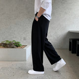 Wiaofellas Oversized Casual Pants Men Fashion Baggy Wide Leg Pants Men Streetwear Loose Straight Sweatpants Mens Joggers Trousers M-2XL