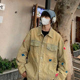 WIAOFELLAS  -  American street do old vintage denim men's and women's loose fashion jacket jacket JK