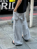 Wiaofellas  -  Japanese Style Trousers Niche Design Personalized Straight Wide Leg Casual Pants Fashion Summer New Trend